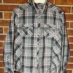 BKE Relaxed Fit Button Up